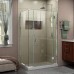 DreamLine Unidoor-X 40 1/2 in. W x 30 3/8 in. D x 72 in. H Frameless Hinged Shower Enclosure in Chrome - E12806530-01 - B07H6RV694